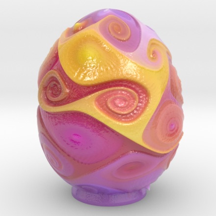 Purple swirls egg